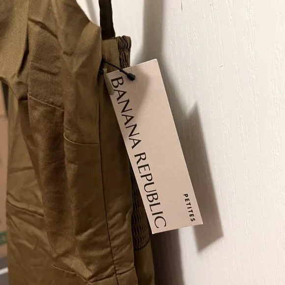 🆕NWT Banana Republic Petite Poplin Tiered Maxi Dress - Picture 5 of 10